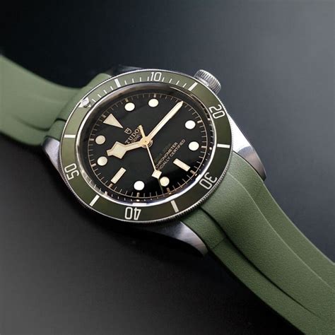 tudor black bay green with black strap